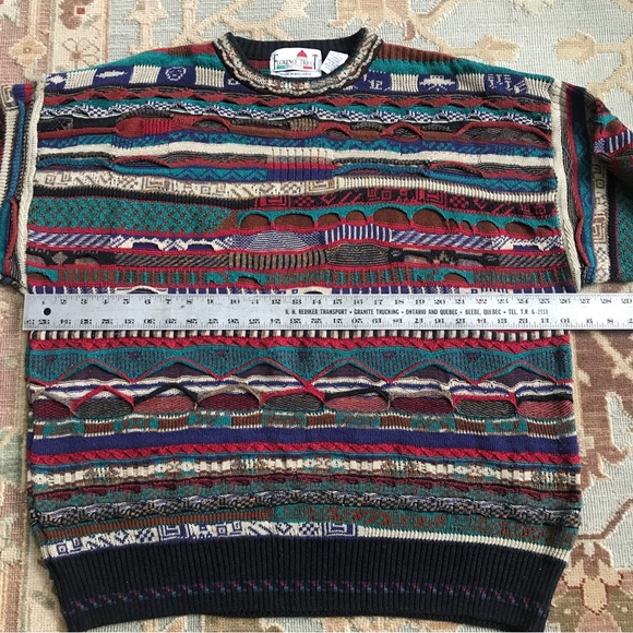 SOLD - Florence Tricot Coogie Style 3D Knit Textured Sweater Size Large - Biggie - Picture 15 of 16